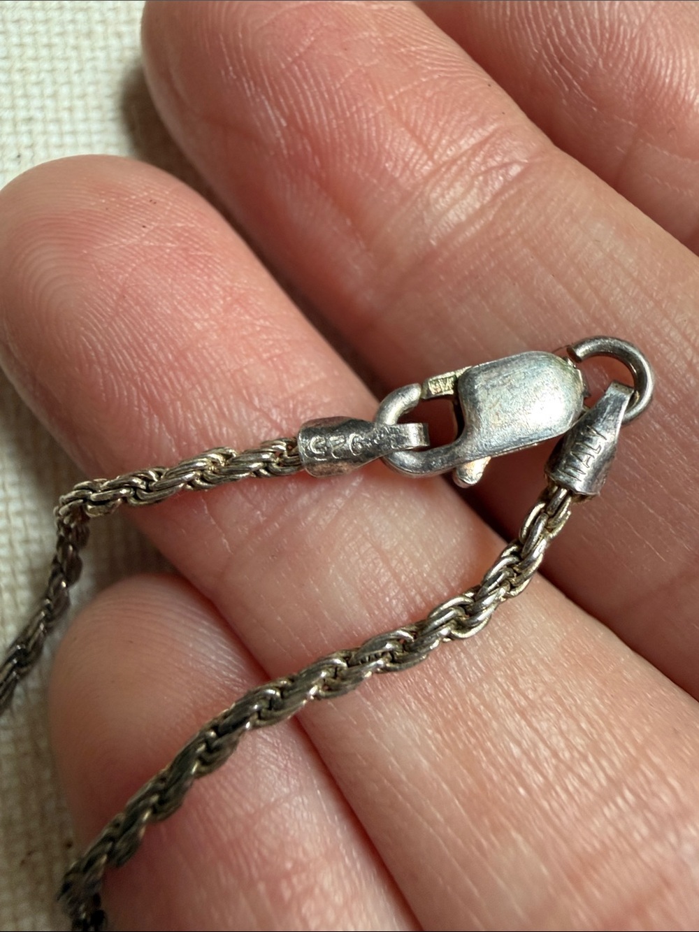Classic Sterling Silver 925 7in Rope Chain Bracelet - Picture 5 of 8